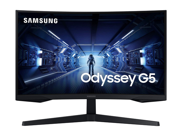 Odyssey G5 Series 27-Inch WQHD (2560x1440) Gaming Monitor, 144Hz, Curved, 1ms, HDMI, Display Port, FreeSync Premium (LC27G55TQWNXZA)