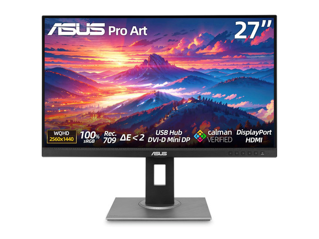 27' ProArt Display Monitor, WQHD (2560 x 1440), 100% sRGB/Rec. 709, Calman Verified, E