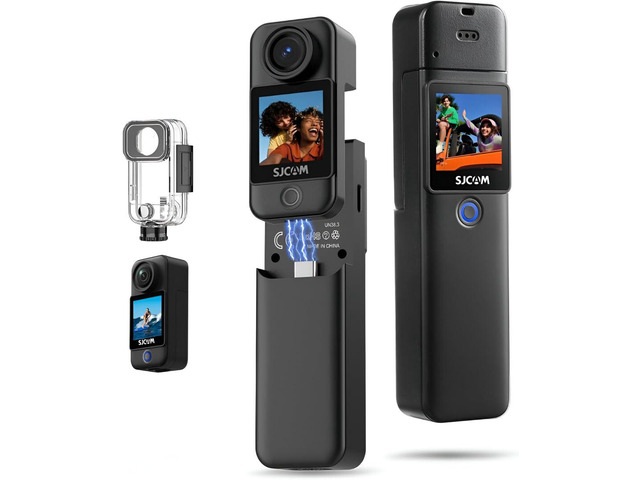 C300 Action Camera 4K 30FPS 6-Axis Gyro Stabilization 30M Waterproof 1.3 Touch Screen 154° Wide Angle 8X Digital Zoom