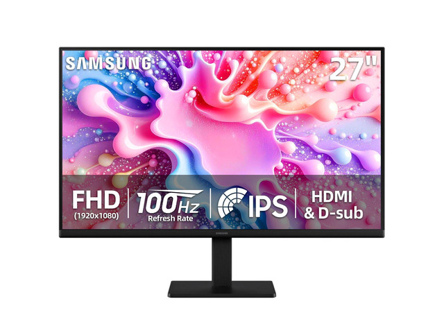 27 inch IPS FHD (1920 x 1080) Monitor, S3 Series, 100Hz Refresh Rate, AMD FreeSync, Flicker-Free, Game Mode, Eye Care, HDMI & VGA, Ergonomic...