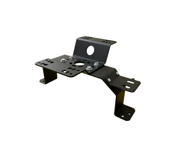 Dual Bow Mount Fishfinder Graph Bracket Heavy-Duty Dual Electronics Mount with Integrated Bait & Tool Holder Fits Most Bass Boats