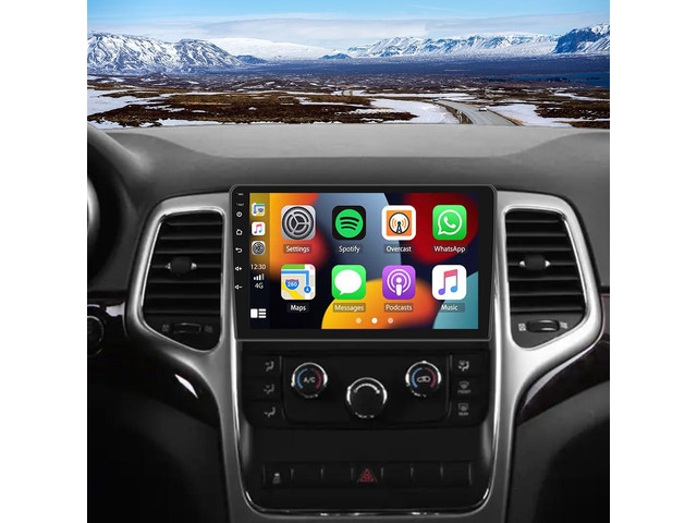 10'' Android 14 Car Stereo Radio for Jeep Grand Cherokee 2011-2013, Touch Screen Radio with Carplay Android Auto GPS SWC Bluetooth WiFi FM RDS DSP...