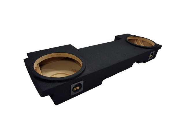 ASC GM2X12AVECL Compatible with Chevy Silverado or GMC Sierra HD Crew Cab Truck 2002-2013 Dual 12' Subwoofer Underseat Sub Box Speaker Enclosure