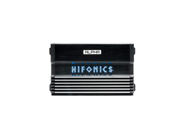 Alpha A1200.1D Amplifier 1000 Watt, Super Class D, Mono, Auto on, Nickel Plated, Remote Control, Aluminum Heat Sink, Silver/Blue