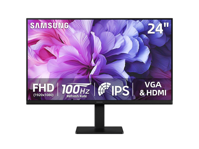 S24 inch IPS FHD (1920x1080) Monitor, 100Hz Refresh Rate, 5ms, AMD FreeSync, Ergonomic Design, Eye Care, Flicker-Free, Game Mode, HDMI & VGA, Tilt...