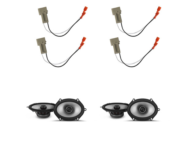 Speakers 6X8 inch for Ford F-250/F-350/F-450/F-550 1999-2004 Upgrade Kit - 4 Pack of S2 Series with Harness, Coaxial Car Audio Front Door and Rear...
