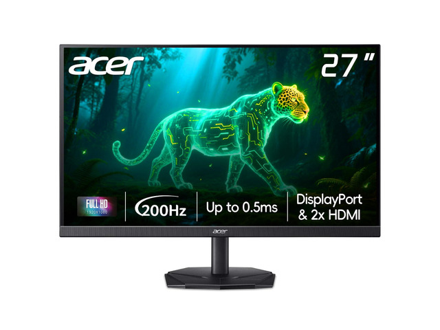 27' FHD Gaming Office Monitor, 200Hz Refresh Rate, 0.5ms, Tilt Adjustable, AMD FreeSync, VESA Mountable, ZeroFrame Design, DisplayPort & 2 x HDMI -...