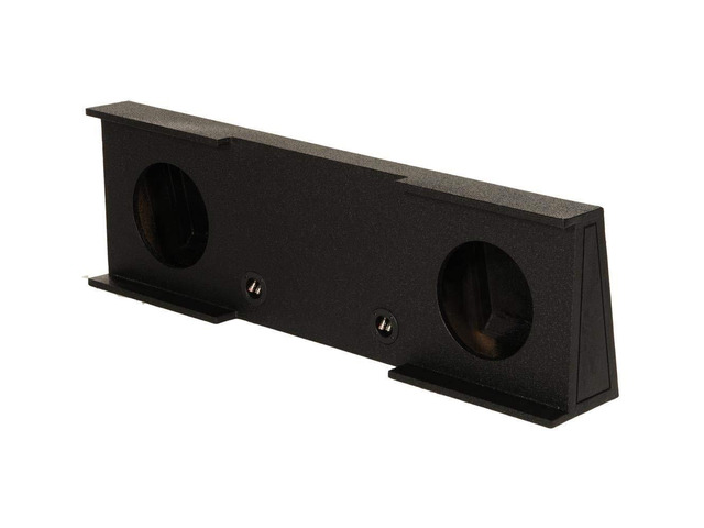 QPower QBomb Easy Set Dual Ported 12 inch Subwoofers Box Enclosure Car Audio with Bedliner Spray for GMC Chevy Crew Cab 2007-2013
