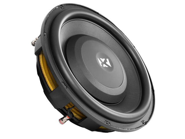 SQW124 12' SQ-Series Shallow-Mount Car Subwoofer 1200W Peak / 600W RMS, Dual 4-Ohm, Die-Cast Aluminum Basket, Compact Depth Design