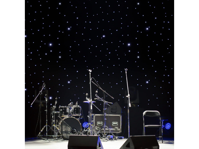 LED Background 13FTx13FT White Backdrop LED Star Curtain with DMX Control Fire Retardant Star Background for Wedding Party DJ Event Stage Show