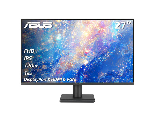 27' FHD Gaming Office Monitor, 120Hz, 1ms, Eye Care Monitor - IPS, 99% sRGB, Adaptive-Sync, DisplayPort & HDMI & VGA, Low Blue Light, Flicker Free,...