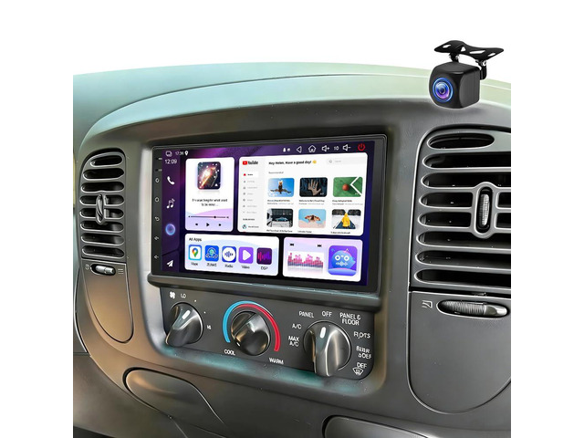 7' Double Din Car Radio Stereo for Ford F150 1997-2004 IPS Touchscreen Wireless CarPlay & Android Auto Android 15 Head Unit Bluetooth WiFi GPS...