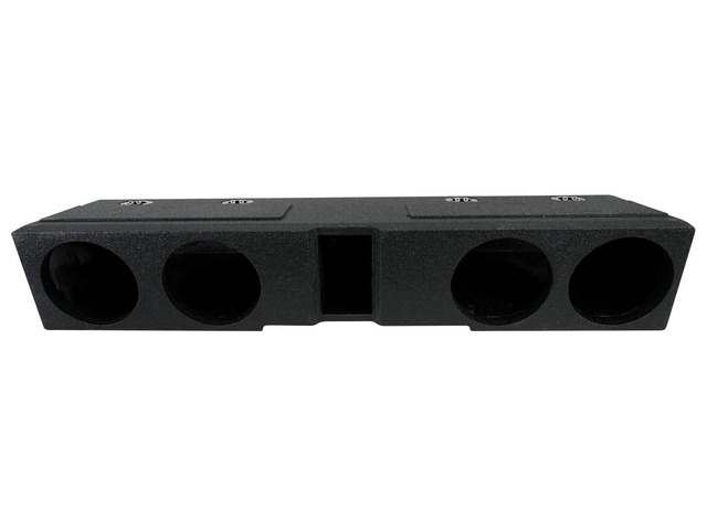 REC121 Quad 8' Bed Liner Finished Sub Box with 33Hz Tuning 0.80 Cu Ft Per Sub, Spring Terminals, 11.25' Mounting Depth, Fits Ford 2009-2020 F150...