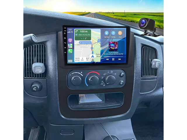 9' Car Stereo Radio for Dodge Ram 1500 2500 3500 2003 2004 2005 Android 15 Touchscreen Double Din Stereo w/ CarPlay Android Auto,Support GPS Navi...