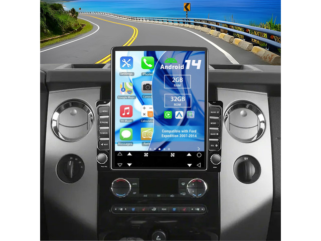 Android 14 Double Din Car Stereo Radio for Ford Expedition 2007-2014 9.7' Touchscreen Car Radio w/Wireless Carplay Android Auto GPS WiFi...