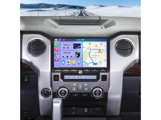 4+64G Android 15 Car Radio for Toyota Tundra 2014-2018 with Wireless CarPlay and Android Auto, 9 Inch Touchscreen for Tundra Double Din Car Stereo...