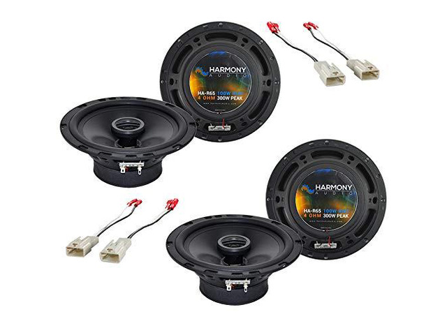 6.5' Speakers Pair with Harness Fits Pontiac Vibe 2003-2008 Direct factory replacement upgrade, plug-in wiring adapter, easy install, 300W power,...