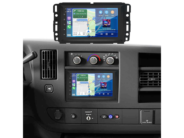 Car Radio for Chevy Express Van 1500/2500/3500 2013-2025 Savana 2007-2025 Double Din Wireless CarPlay Android Auto WiFi GPS Navigation 7'...