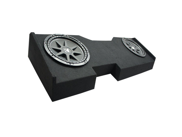 Kicker Bundle Compatible with 2014-2018 Chevy Silverado Crew Cab 43C104 Comp C10 Dual 10Loaded Sub Box Enclosure