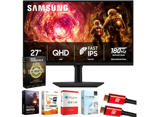 27' Odyssey G5 G50F QHD Gaming Monitor LS27FG502ENXZA Bundle with Elite Suite 18, 2X HDMI Cable and Deco Gear CPS Exclusive 26 Month Protection...