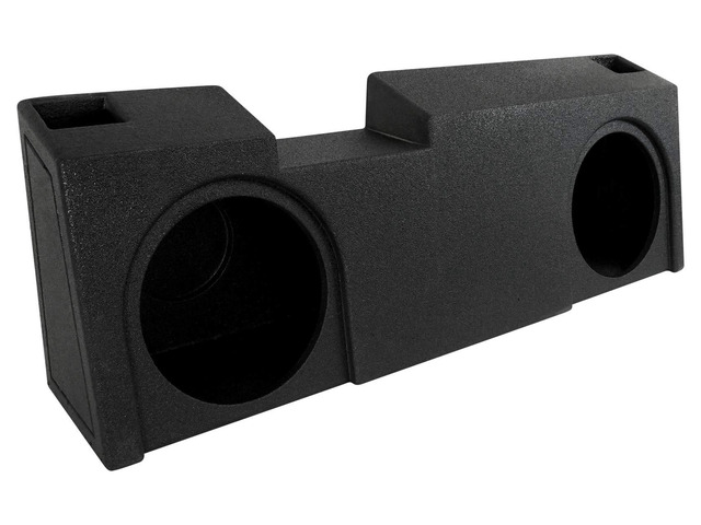 REC118 Dual 10' Ported Sub Box, Bedliner Finish, 37Hz Tuning 1.1 Cu Ft Per Sub, 8.5' Mount Depth, 3/4' MDF, Spring Loaded Terminals, for...