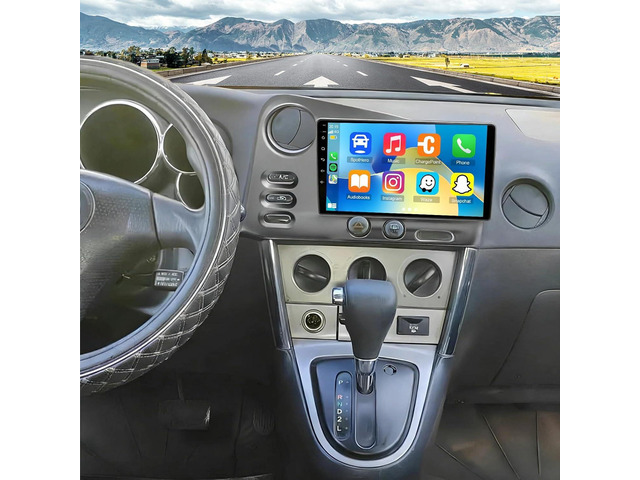 Car Radio for Toyota Matrix 2003 2004 Pontiac Vibe 2003 2004 2005 2006 2007 2008 with Wireless CarPlay Android Auto, 9 Inch Touch Screen Stereo for...