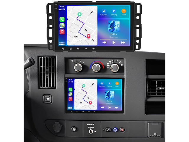 4+64G Android Car Radio Stereo Upgrade for 2008-2026 Chevrolet Express 8 Inch Touch Screen GPS Navi Head Unit for GMC Savana 2008-2026 Radio...