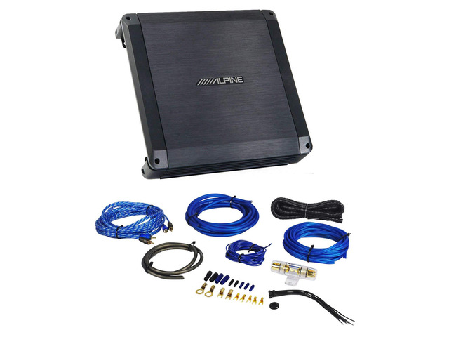 BBX-T600 300w 2 Channel or Mono Amplifier Car Stereo Amp Class-A/B 2-ohm Bundle with Rockville RWK81 8 Gauge Complete Amp Installation Wire Kit...