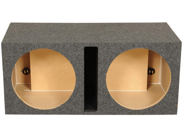 RDV15 Dual 15' Vented Car Subwoofer Enclosure Sub Box, 2.4 Cu Ft Made in USA, 3/4' MDF Construction, 41Hz Tuning Frequency, Black Carpet Finish,...