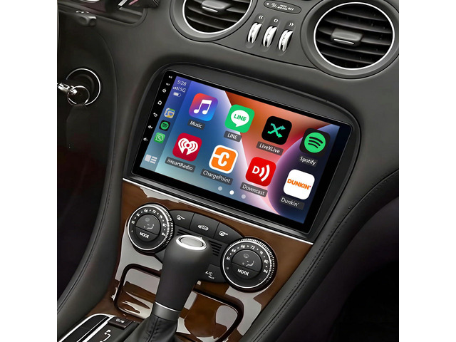 4+64G Car Radio for Benz SL500 SL550 SL600 SL55 AMG SL63 SL65 2001-2012 Android 13 9' Car Stereo Touch Screen with CarPlay & Android Auto,...