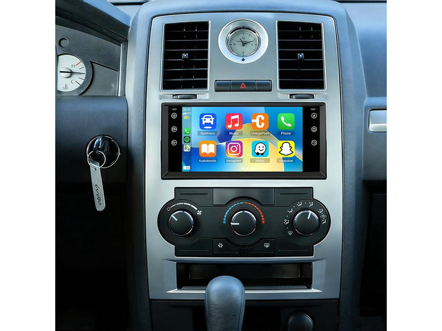 Double Din Car Stereo Radio for Chrysler 300 300C 2007-2010 Support Carplay & Android Auto,7 inch HD Touchscreen Double Din Radio with Bluetooth, Car...