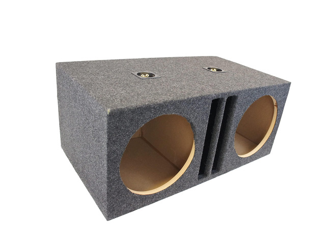 Car Audio Dual 10' SPL Bass Subwoofer Labyrinth Vent Sub Box Stereo Enclosure Maze-style port chamber, twin woofer cabinet, empty unloaded car...