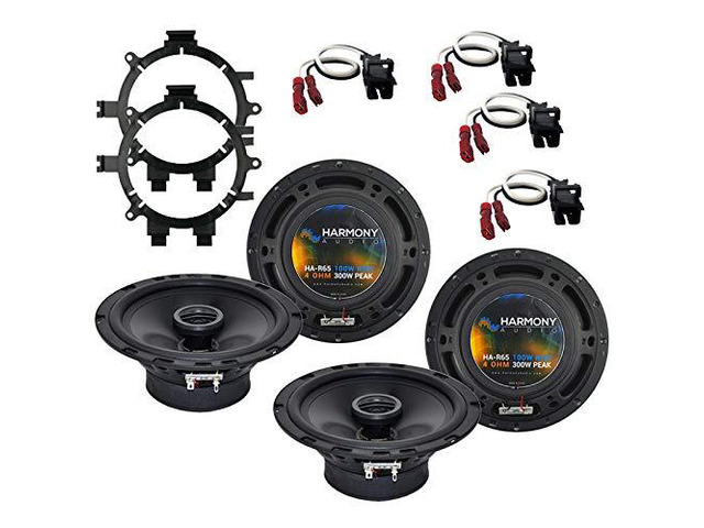 Fits GMC Yukon/Yukon XL 2007-2013 Speaker Replacement Package 6.5 and 5.25 inch pair, grills and harness kit included, easy door upgrade install...