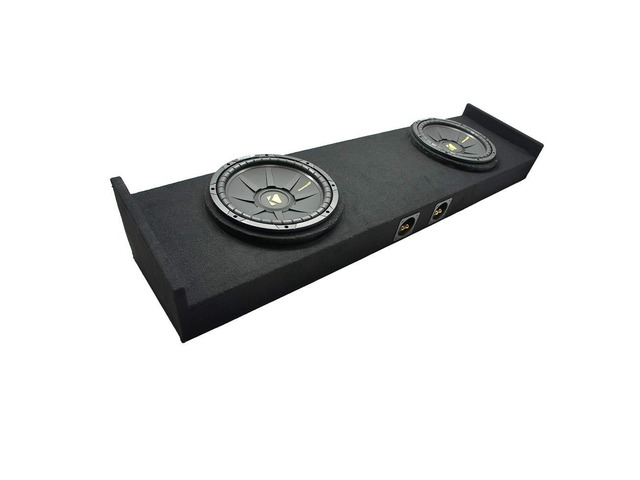 44CWCS104 Dual 10' Sub Box Fits Ford F-150 Super Crew 2015-2025 Comp series loaded enclosure bundle, matched 10 inch subwoofer pair, truck cab...