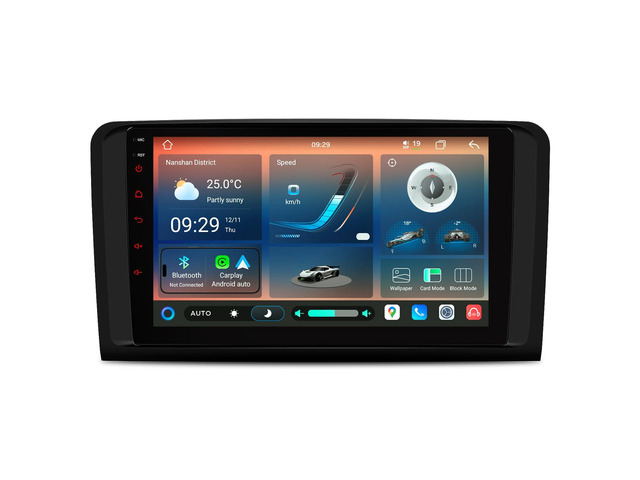 9' Android Car Stereo for MercedesBenz MLClass W164 GLClass X164 Android 14, QLED IPS, OctaCore 8+128GB, Dual Bluetooth, Wireless CarPlay &...