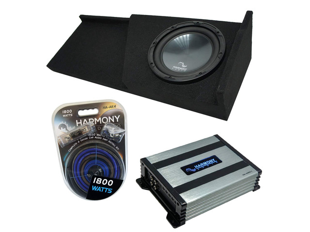 Single 12' Subwoofer Box and Amp Fits 2007-2013 Silverado Extended Cab All-in-one bass package, matched components, straightforward wiring, deep...