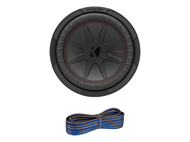 10' 800 Watt Peak Power 4-Ohm DVC Car Audio Subwoofer with 16 Gauge 50 feet Wire