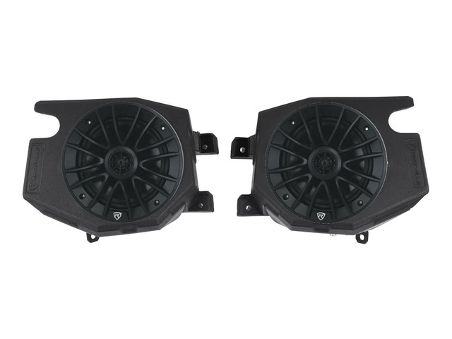 Bundle: Pair RM-PREMIUM-65 Black 6.5' 600w Marine Boat Speakers - Crisp Sound! Bundle with RockZR v2 2014-2023 Polaris RZR Front Kick Panel 6.5'...