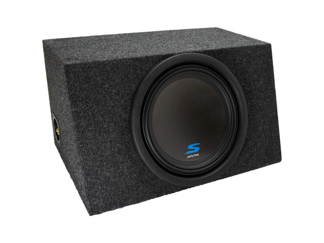 Alpine Type S S-W12D4 Hatchback Sub Box - Sealed 12' Subwoofer Enclosure Loaded single 12 bass package, shaped for cargo area fit, deep accurate...
