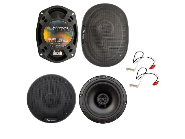 Front Rear Speakers Fits Ford F150 2015-2022 with Harness Plug and play replacement truck upgrade, no splicing, direct wiring connectors, for...
