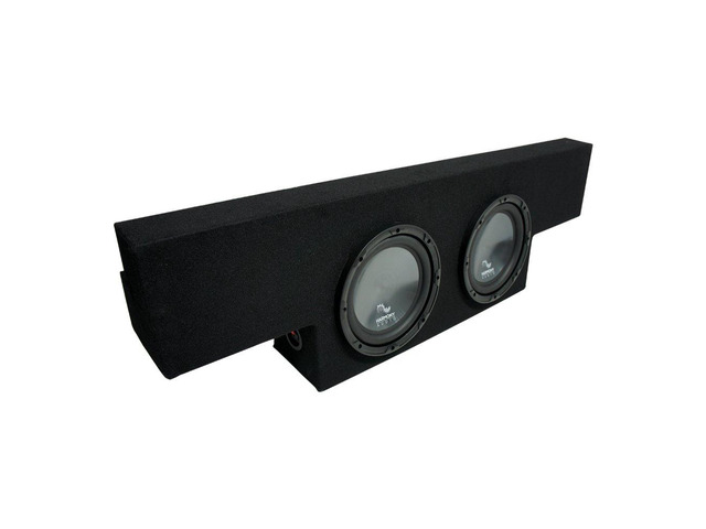 Dual 12' Loaded Subwoofer Box Fits 2001-2006 Silverado Non-HD Crew Cab 12-inch Chevy build, vehicle-specific enclosure, pre-mounted drivers, deep...