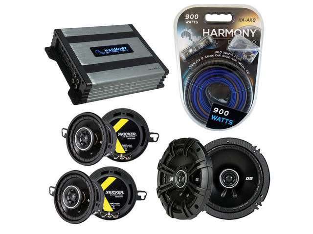 Kicker DSC65 DSC35 Speakers HA-A400.4 Amp Bundle Fits BMW Z4 2003-2008 Direct factory replacement for clean full sound, real amplifier power,...