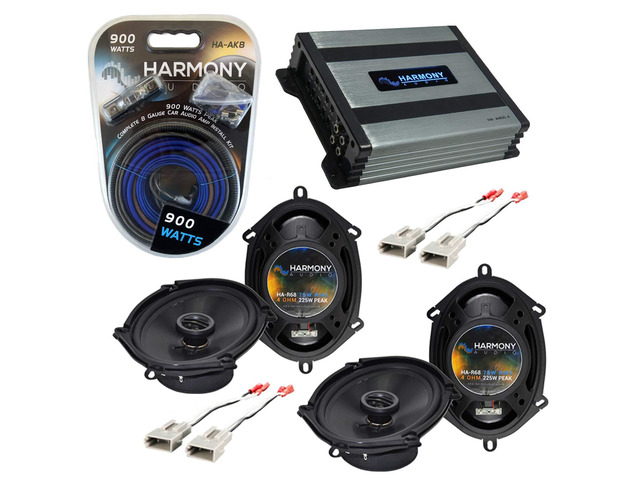 Speakers and 4-Channel Amp Bundle Fits Ford Ranger 1994-1997 R68 factory upgrade, powered amplifier with stereo package, clear OEM sound, easy...