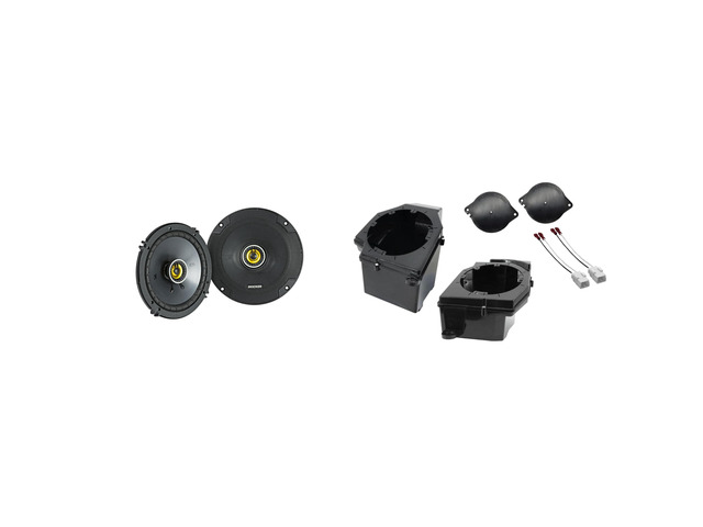 Jeep JL (2018-2023) 46CSC654 6.5' CSC Coaxial Speakers and Front 6.5' Speaker Pods with Tweeter Adaptors Compatible with JT (2020-2023)