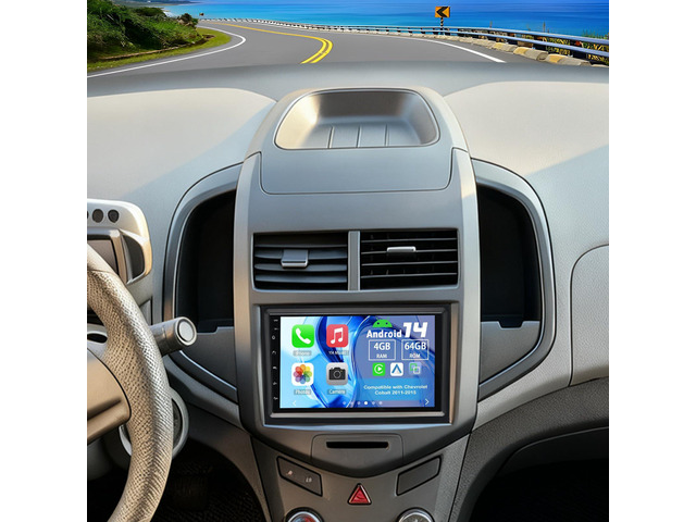 Double Din Car Stereo Upgrade Radio for Chevrolet Cobalt 2011-2015 Android 14 4G+64G 7' Touchscreen Wireless Carplay Android Auto GPS WiFi...
