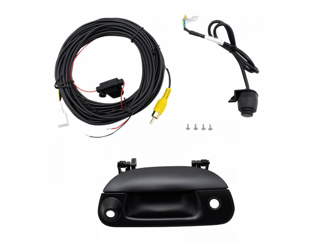Rear View Backup Camera Add On with Wiring and Tailgate Handle Kit Compatible with 1997-07 Ford