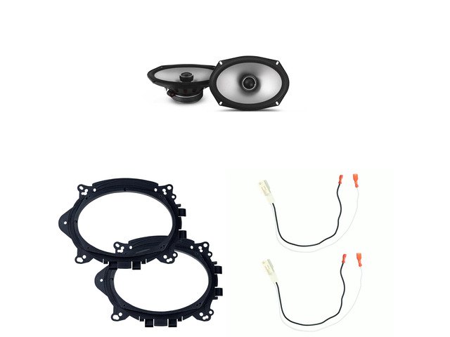 Speakers 6X9 inch for Toyota Corolla 2014-2019 Upgrade Kit - Pair of S2 Series with Adapters and Harness, Car Audio Rear Deck Speaker S2-S69