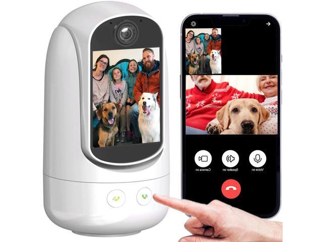 2-Way Video/Audio Security Camera Screen WiFi AI Detection Puppy/Pet/Cat/Elderly/Dog Monitor Wireless Facetime Cam Voice Phone APP Controlled Sound...
