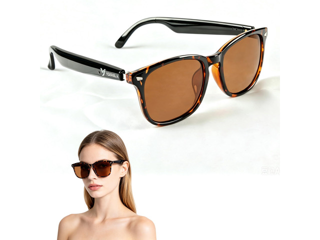 Bluetooth Audio Sunglasses for Women, Open-Ear Audio with Speakers Bluetooth 5.3,Ultra-Clear Sound,Hands-Free Calls,UV400 Polarized...