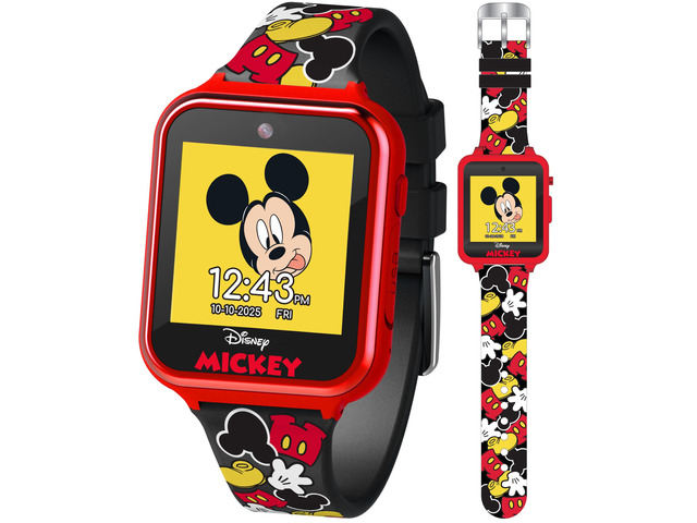 Mickey Mouse Kids Smart Watch Touchscreen with Camera Games Voice Recorder Stopwatch Alarm Timer Fitness Tracker Calculator Fits Wrist Sizes 5.5'...